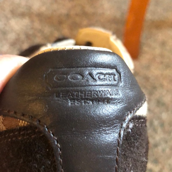Vintage Coach logo suede sneakers - Picture 5 of 8
